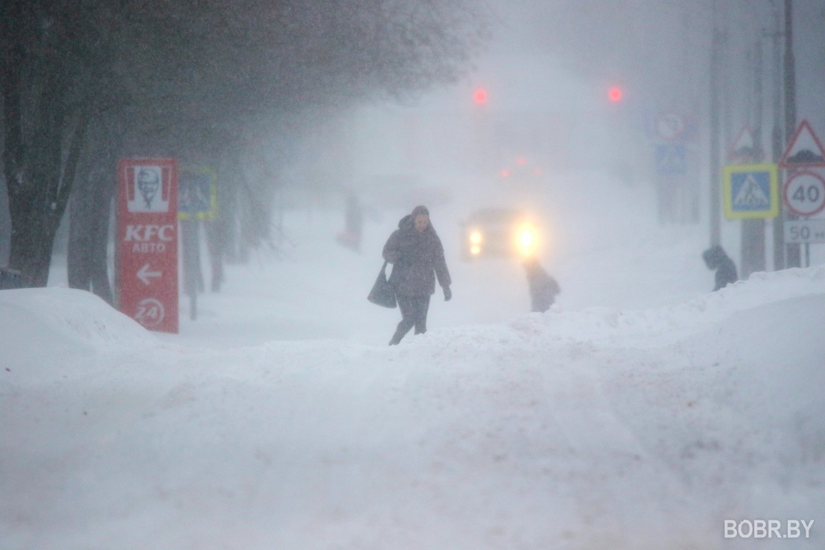 Снегопад в Бобруйске