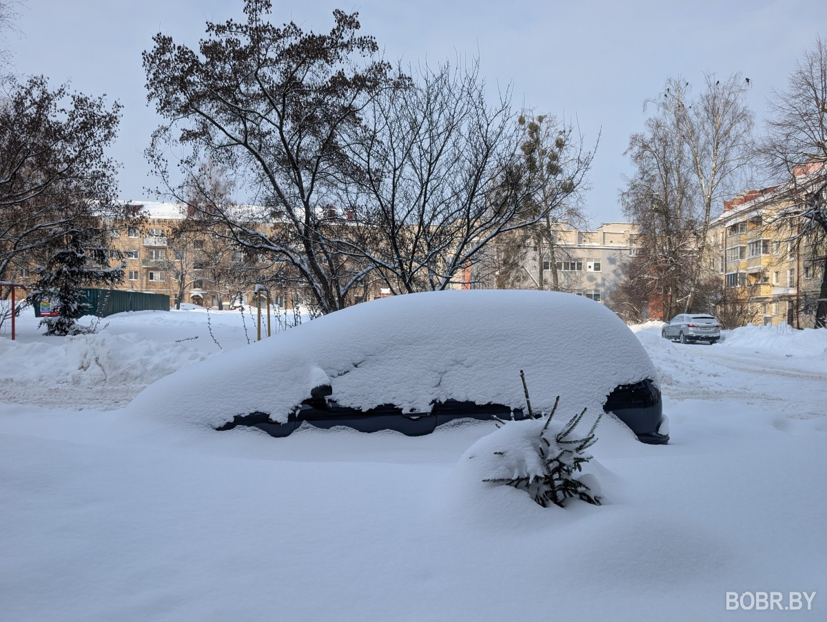 Заснеженный двор в Бобруйске Заснеженный двор в Бобруйске