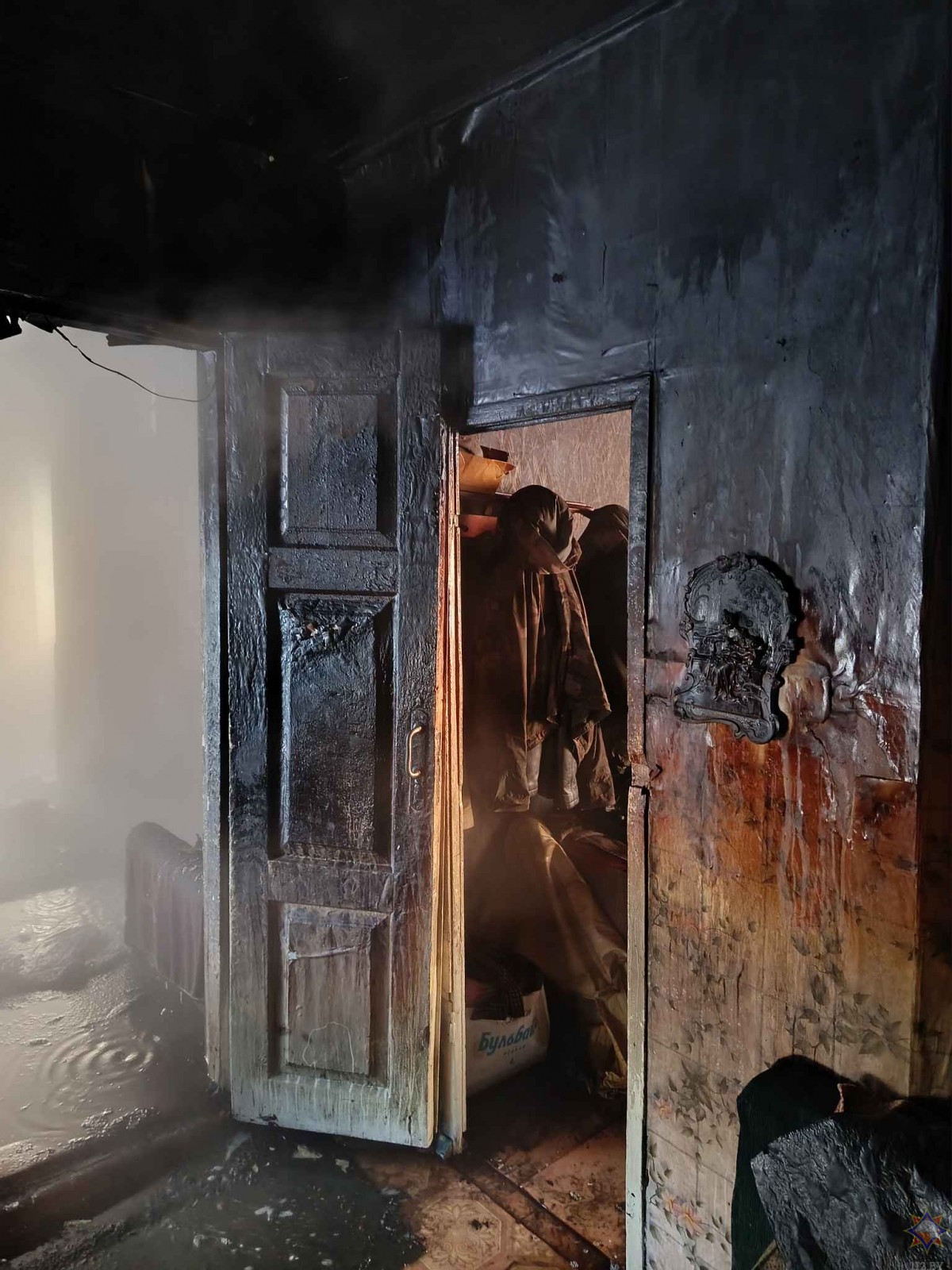 Пожар в Бобруйске на улице Рогачевской