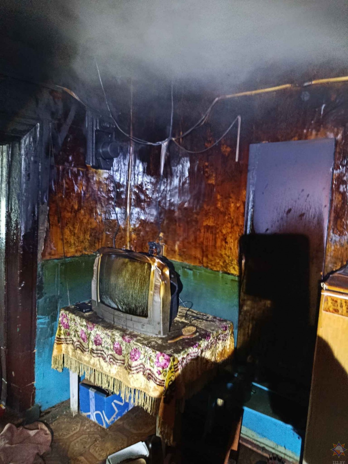 Пожар в Бобруйске на улице Рогачевской