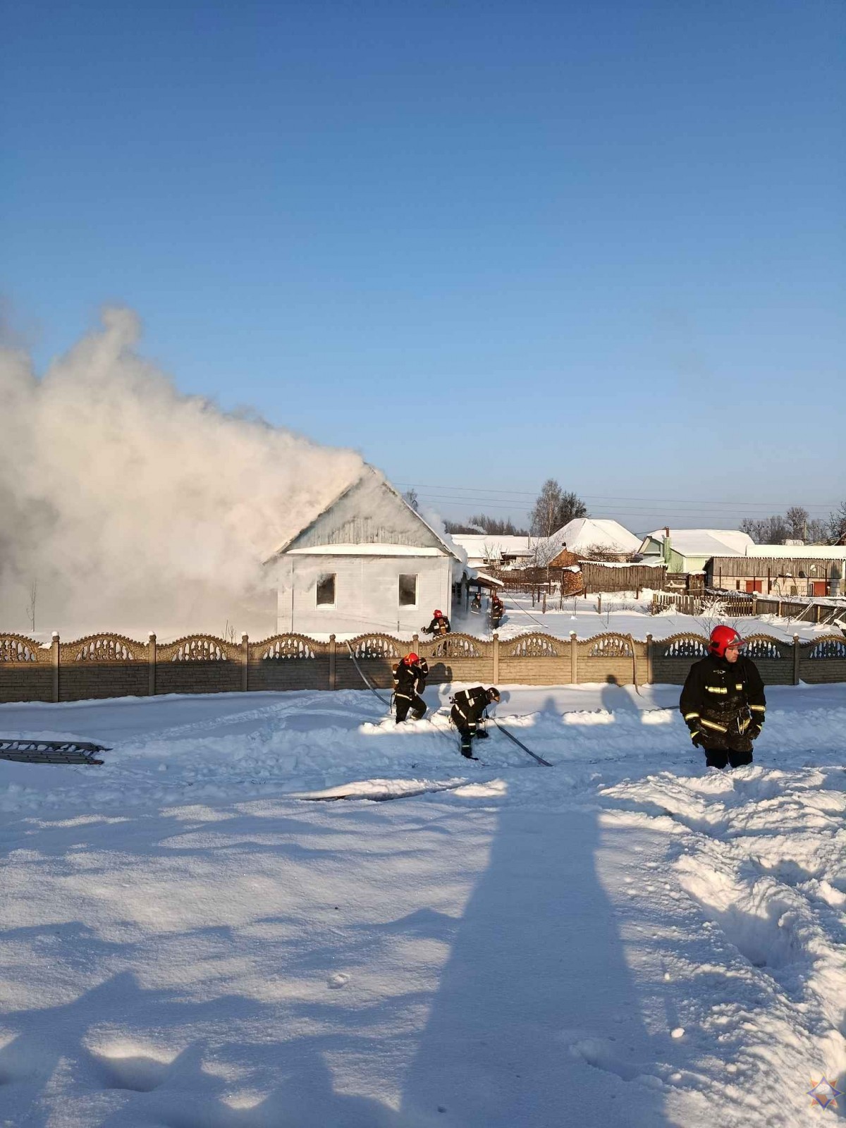 Пожар в Бобруйске на улице Рогачевской