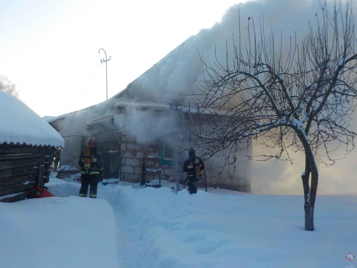 Пожар в Бобруйске на улице Рогачевской