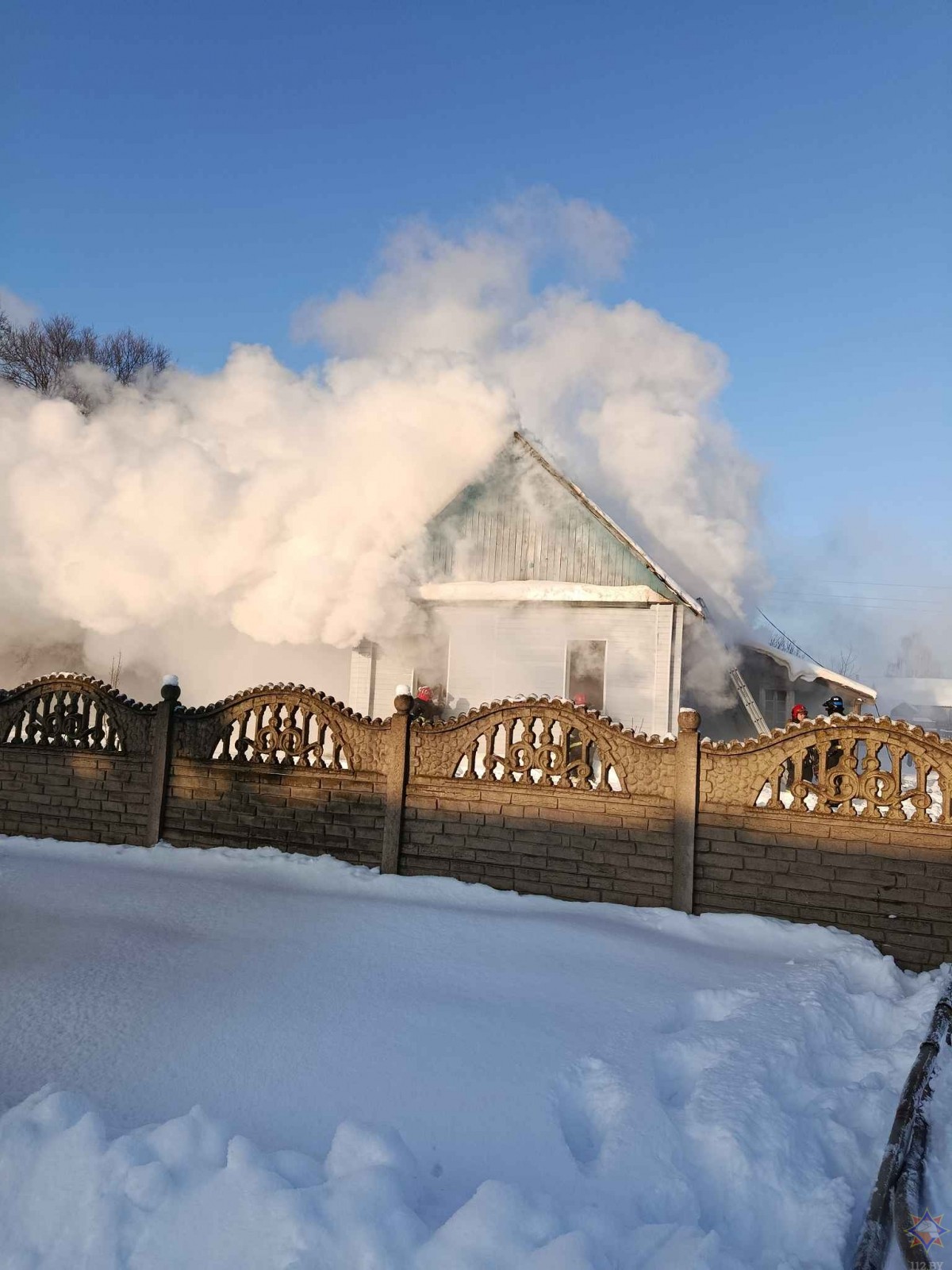 Пожар в Бобруйске на улице Рогачевской