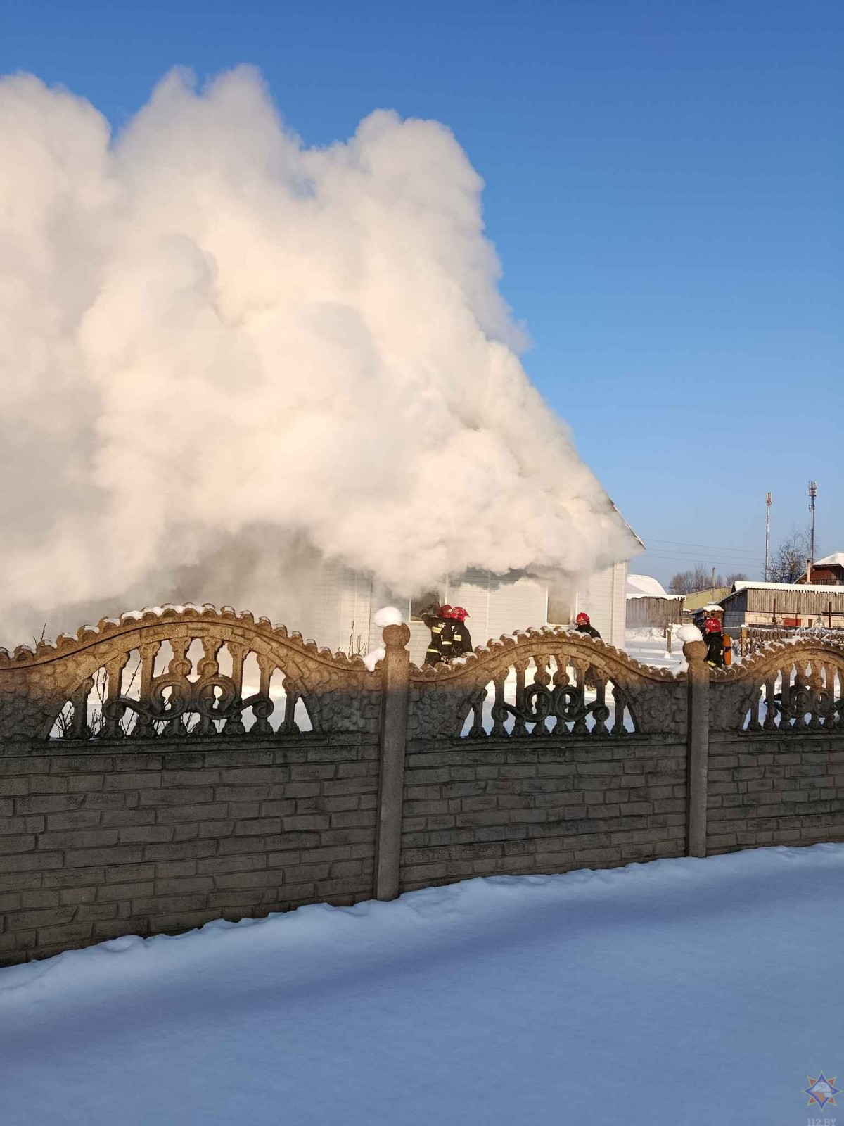 Пожар в Бобруйске на улице Рогачевской