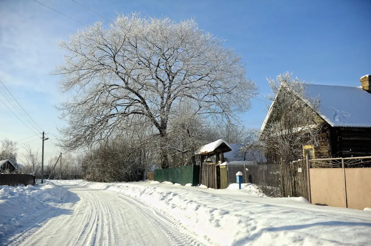 Бобруйский район в морозный день