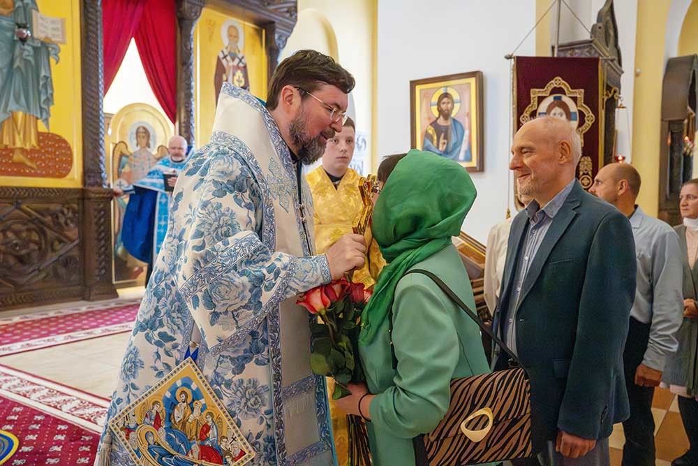 Епископ Бобруйский и Быховский Серафим совершил Божественную литургию в Никольском кафедральном соборе в день отдания праздника Успения Пресвятой Богородицы