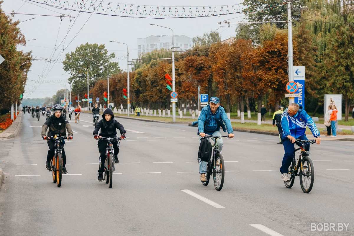 На велосипедах и с ветерком: как в Бобруйске прошёл мотовелопробег ко Дню народного единства