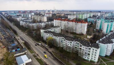 Вид на улицу Рокоссовского с высоты
